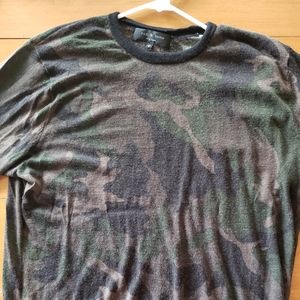 Rag and bone light weight camouflage sweater